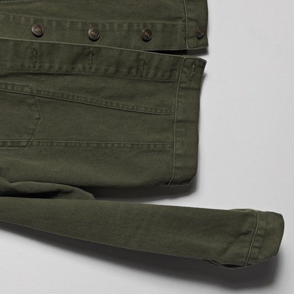 NEWPORT NEWS JEANOLOGY COLLECTION Olive Green Jean Jacket Size 4 - Picture 8 of 16